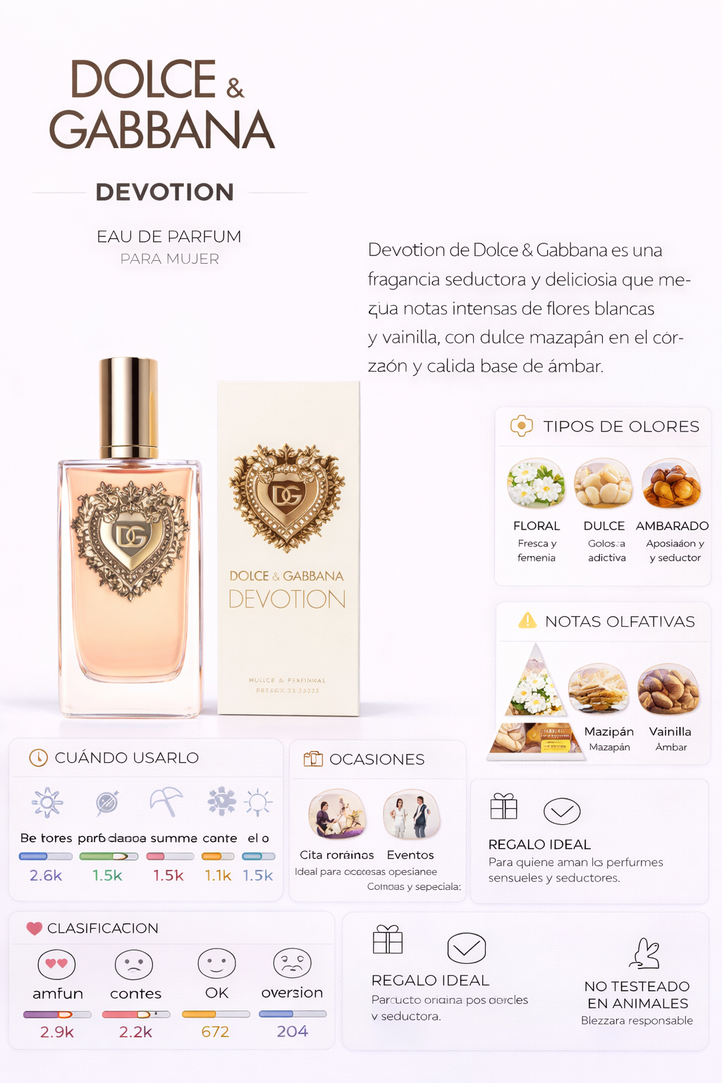 Dolce&Gabbana Devotion, Eau De Parfum Spray, Para Mujer 100ml