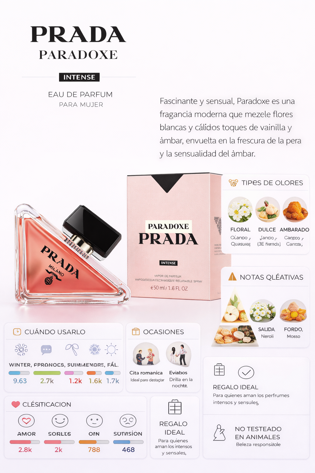 Paradoxe Intense de Prada para mujer 3.0oz